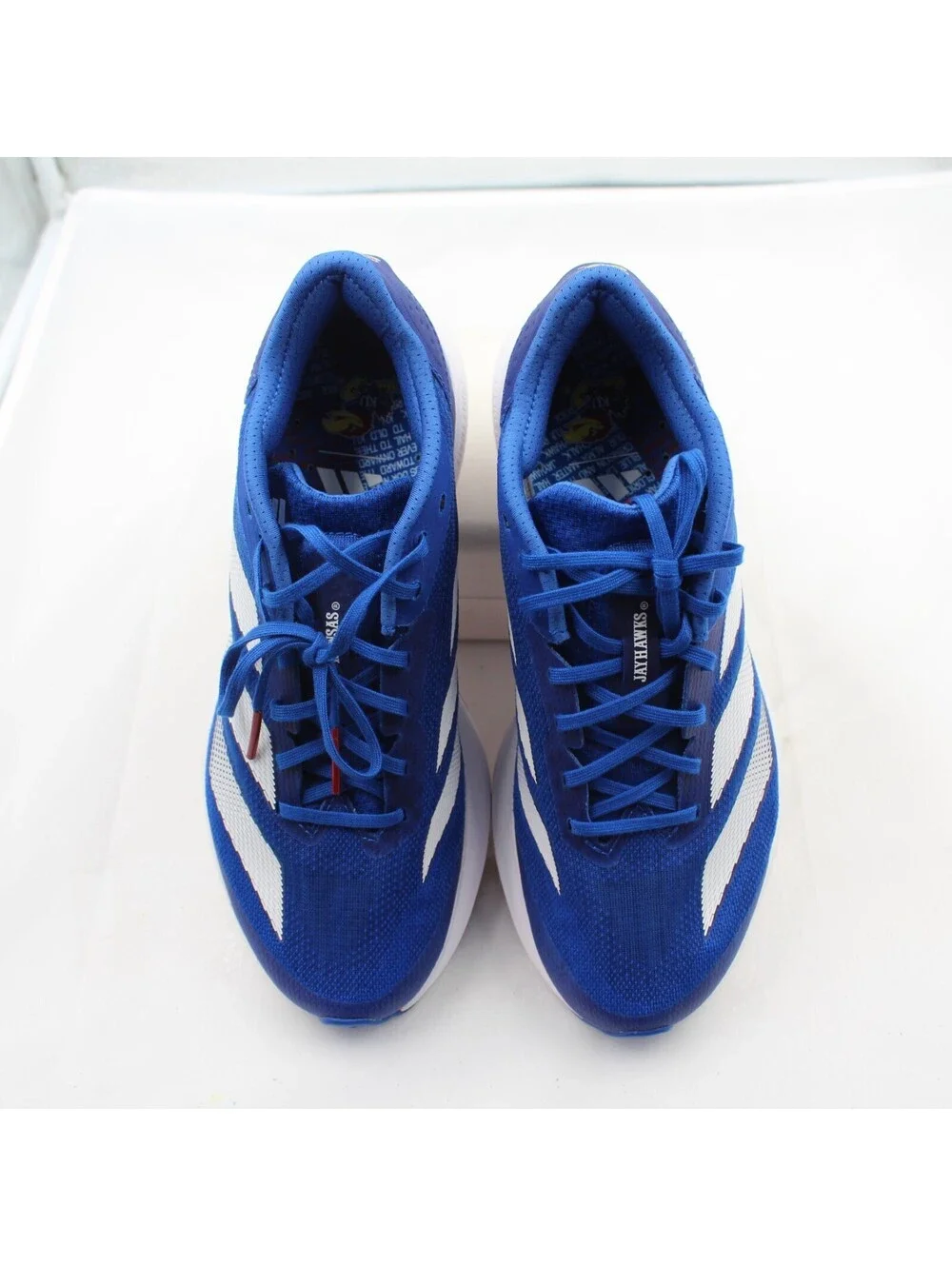 Adidas Adizero SL2 Sz 7 Men / 8 Women Kansas Jayhawks CROYAL/TEPORE/FTWWHT Blue